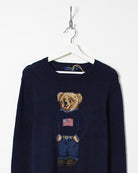 Ralph Lauren Polo Bear Knitted Sweatshirt - Small - Domno Vintage 90s, 80s, 00s Retro and Vintage Clothing 