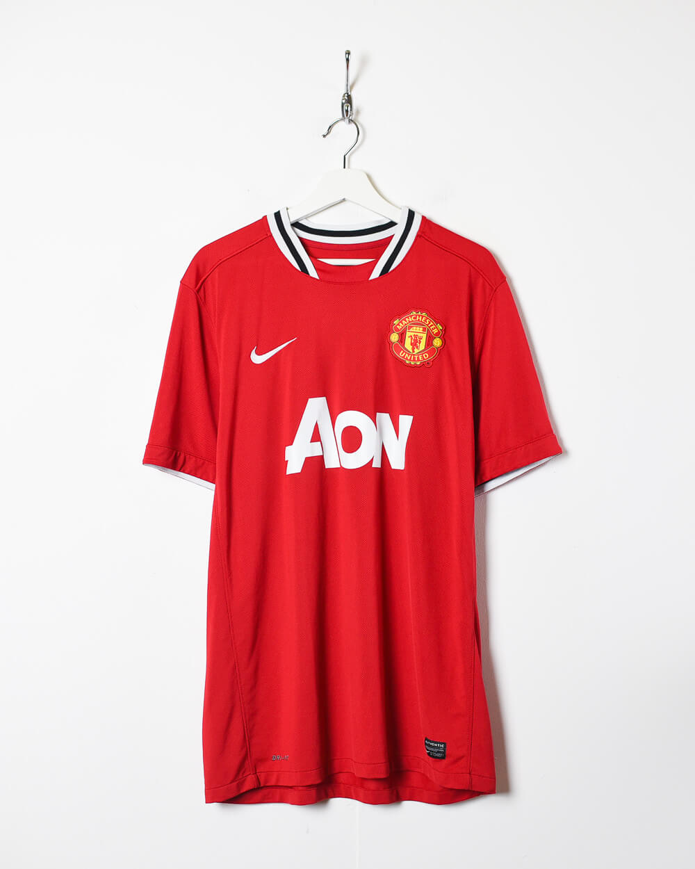 Red Nike 2011/12 Manchester United Home Shirt - X-Large