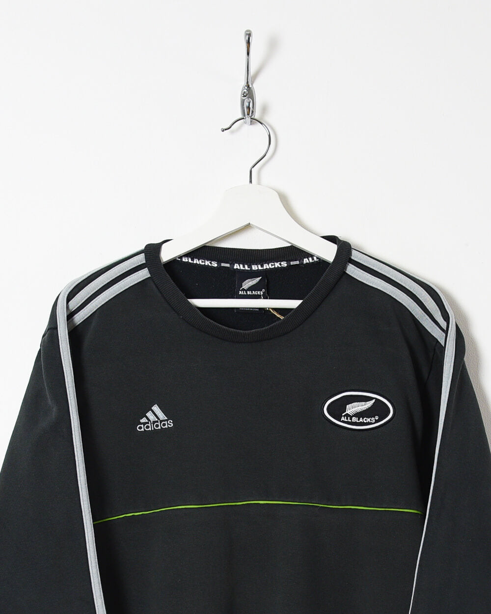 Adidas New Zealand All Blacks Rugby Sweatshirt - Small - Domno Vintage 90s, 80s, 00s Retro and Vintage Clothing 