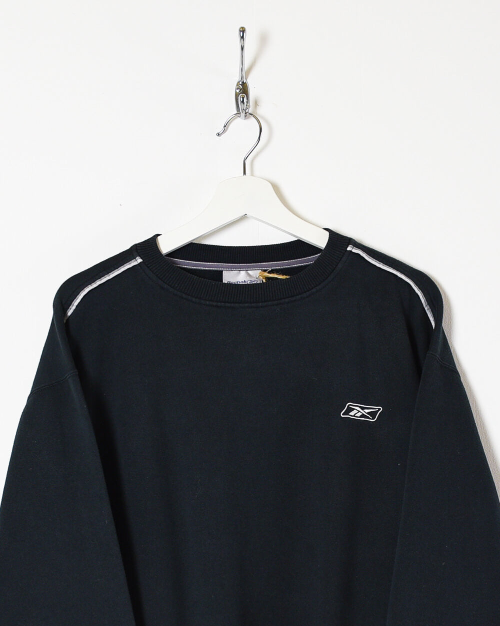 Vintage 00s Cotton Mix Plain Black Reebok Sweatshirt X Large Domno Vintage