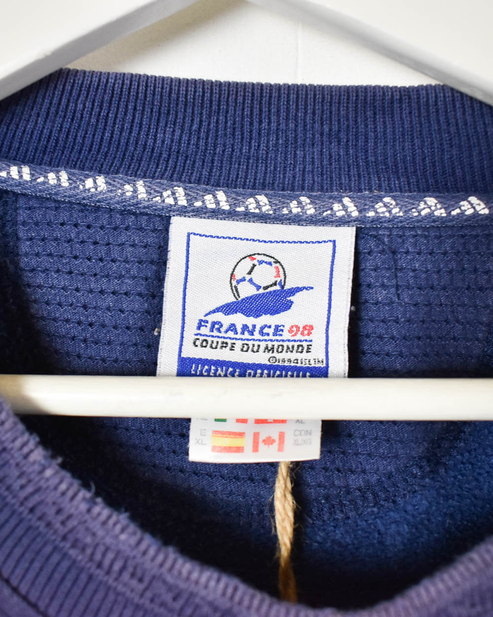 Blue Adidas France 1998 Flag Sweatshirt - X-Large
