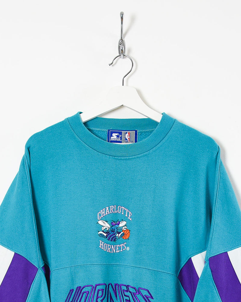 Vintage 90s Charlotte Hornets Messenger Bag Purple/Teal NBA