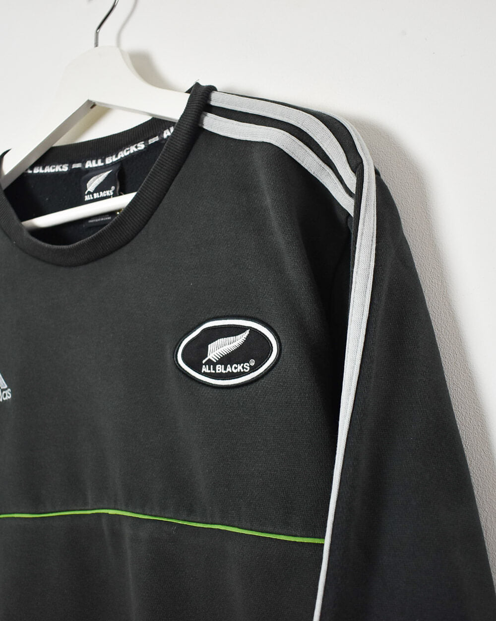 Adidas New Zealand All Blacks Rugby Sweatshirt - Small - Domno Vintage 90s, 80s, 00s Retro and Vintage Clothing 