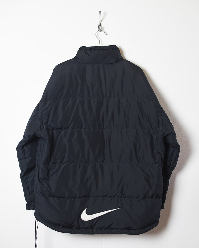 Vintage 90s Black Nike Puffer Jacket - Large Polyester– Domno Vintage
