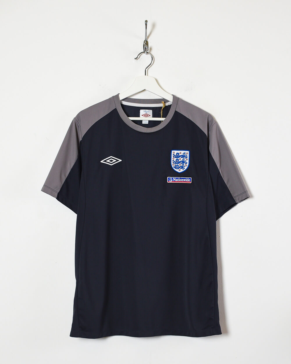 Vintage 00s Black Umbro England Training T-Shirt - Medium 