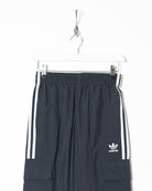 Black Adidas Cargo Tracksuit Bottoms - X-Small