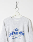 Jersey Beach Culture Sweatshirt - Medium - Domno Vintage 90s, 80s, 00s Retro and Vintage Clothing 