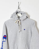 Champion 1/4 Zip Hoodie - Small - Domno Vintage 90s, 80s, 00s Retro and Vintage Clothing 