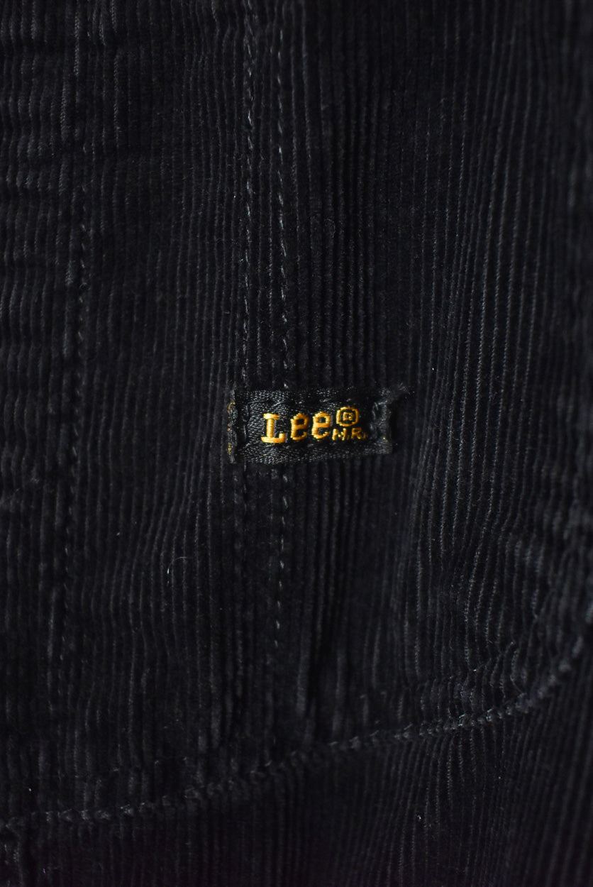 Black Lee Corduroy Dungarees - W32