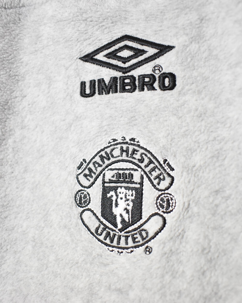 Stone Umbro Manchester United 1/4 Zip Fleece - Small