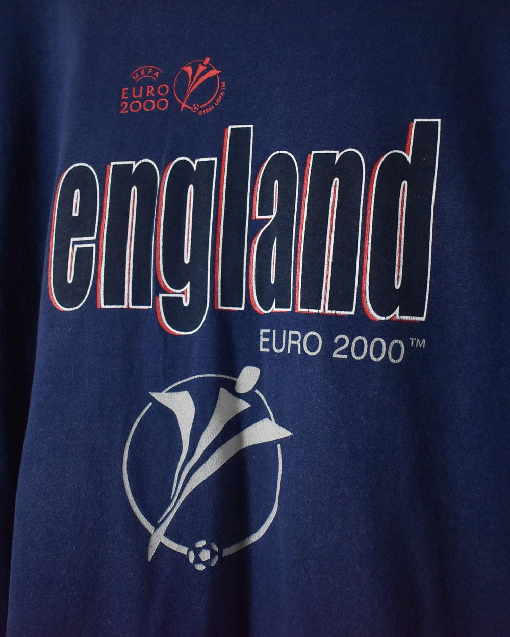 Navy UEFA Euro 2000 England T-Shirt - X-Large