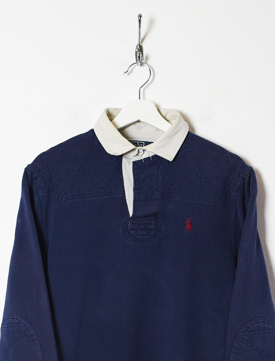 Navy Polo Ralph Lauren Rugby Shirt - Small