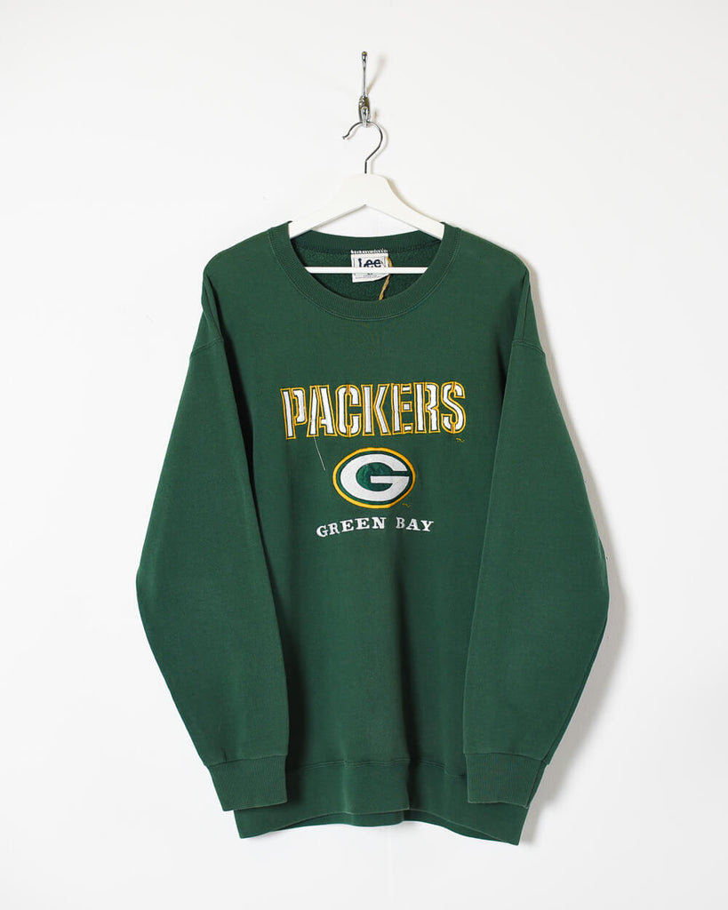 Vintage 90s Cotton Mix Green Lee Green Bay Packers Sweatshirt - Large–  Domno Vintage