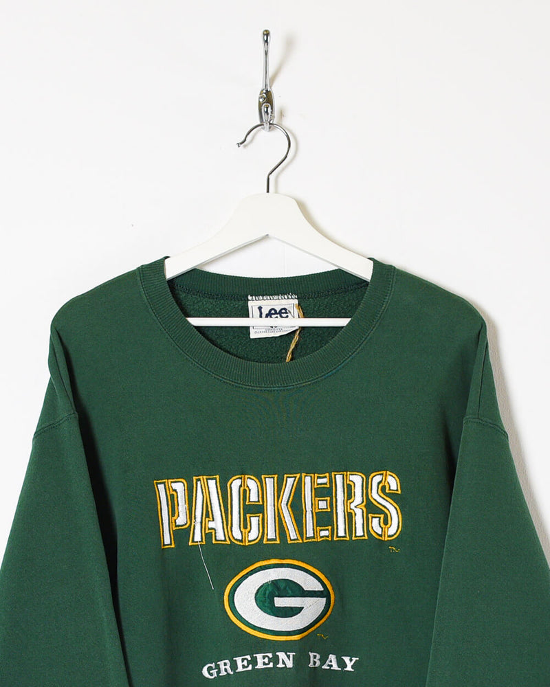 buying Sweatshirt 90s Vintage Vintage Lee Green Packers Lee Bay Cotton  Green Green Mix Bay Packers crewneck sweatshirt oversized 