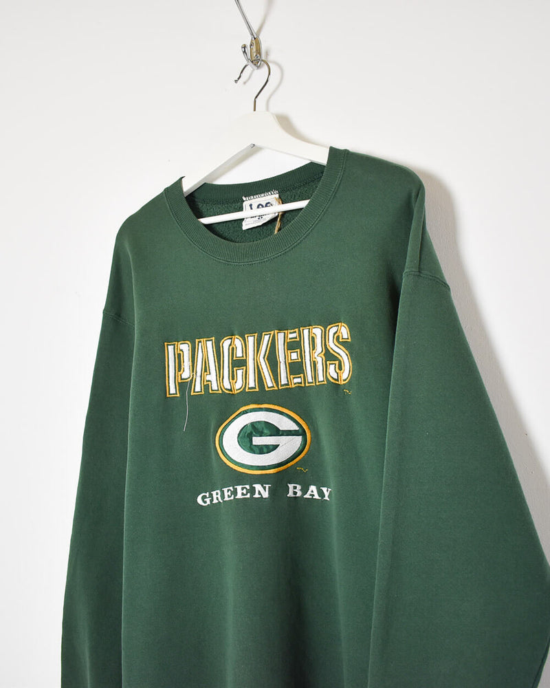 Vintage 90s Cotton Mix Green Lee Green Bay Packers Sweatshirt - Large–  Domno Vintage