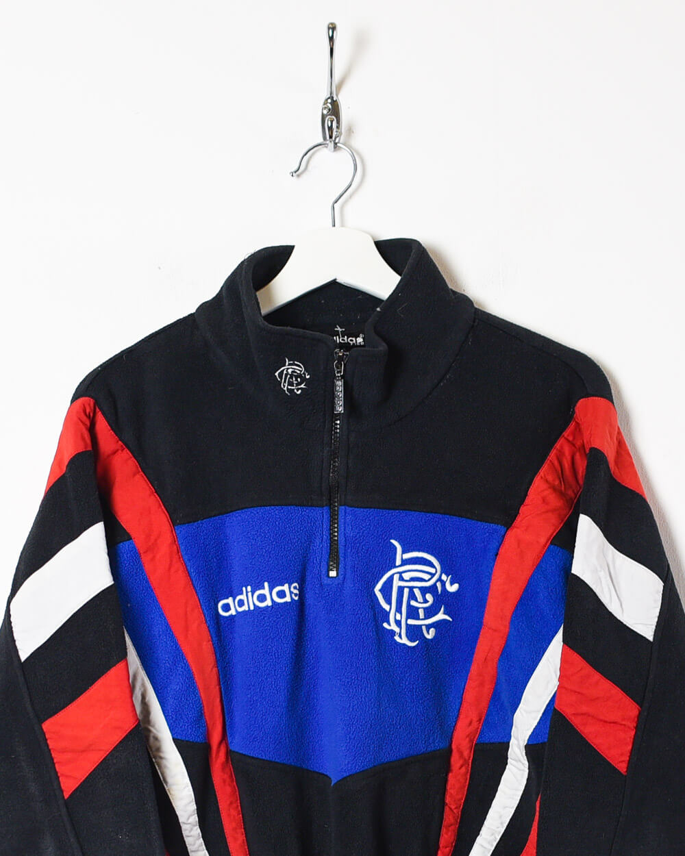 Black Adidas 90s Rangers 1/4 Zip Fleece - Small