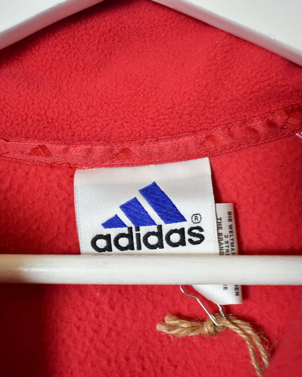 Red Adidas AJAX 90s 1/4 Zip Fleece - Medium