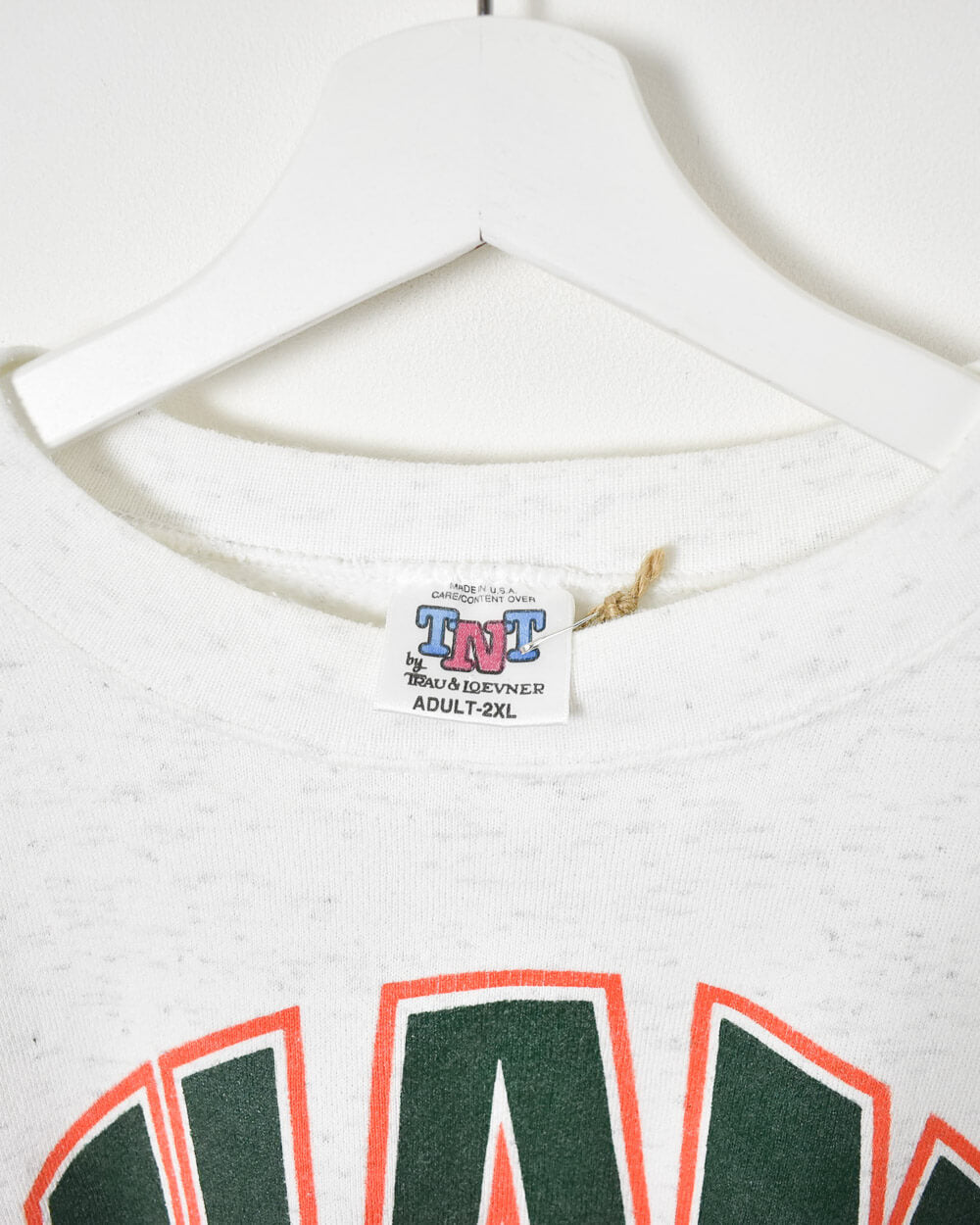 TNT Trau & Loevner Miami Hurricanes Sweatshirt - X-Large - Domno Vintage 90s, 80s, 00s Retro and Vintage Clothing 