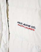 White Polo Ralph Lauren Women's Down Puffer Jacket - Medium