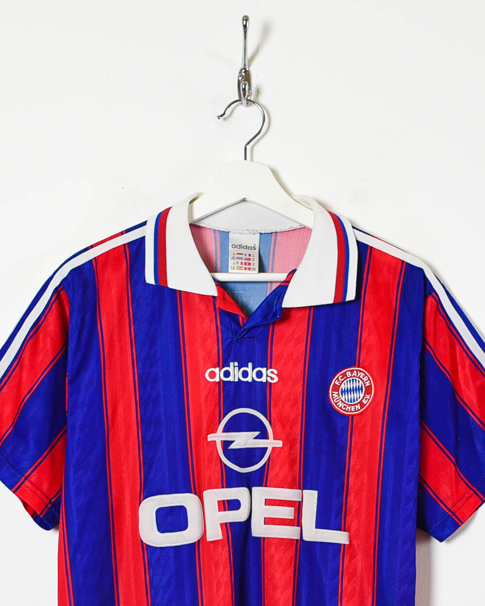 Blue Adidas 1995/97 Bayern Munich Home Football Shirt - Medium