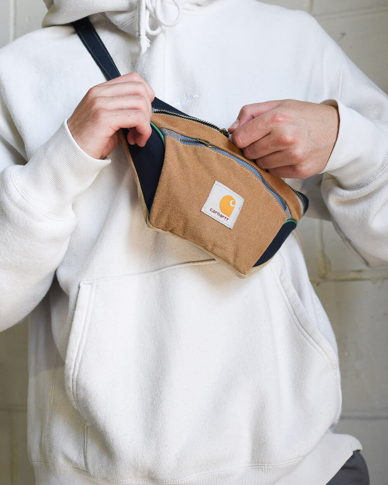 Vintage Colour-Block Neutral Carhartt Reworked Bum Bag– Domno Vintage