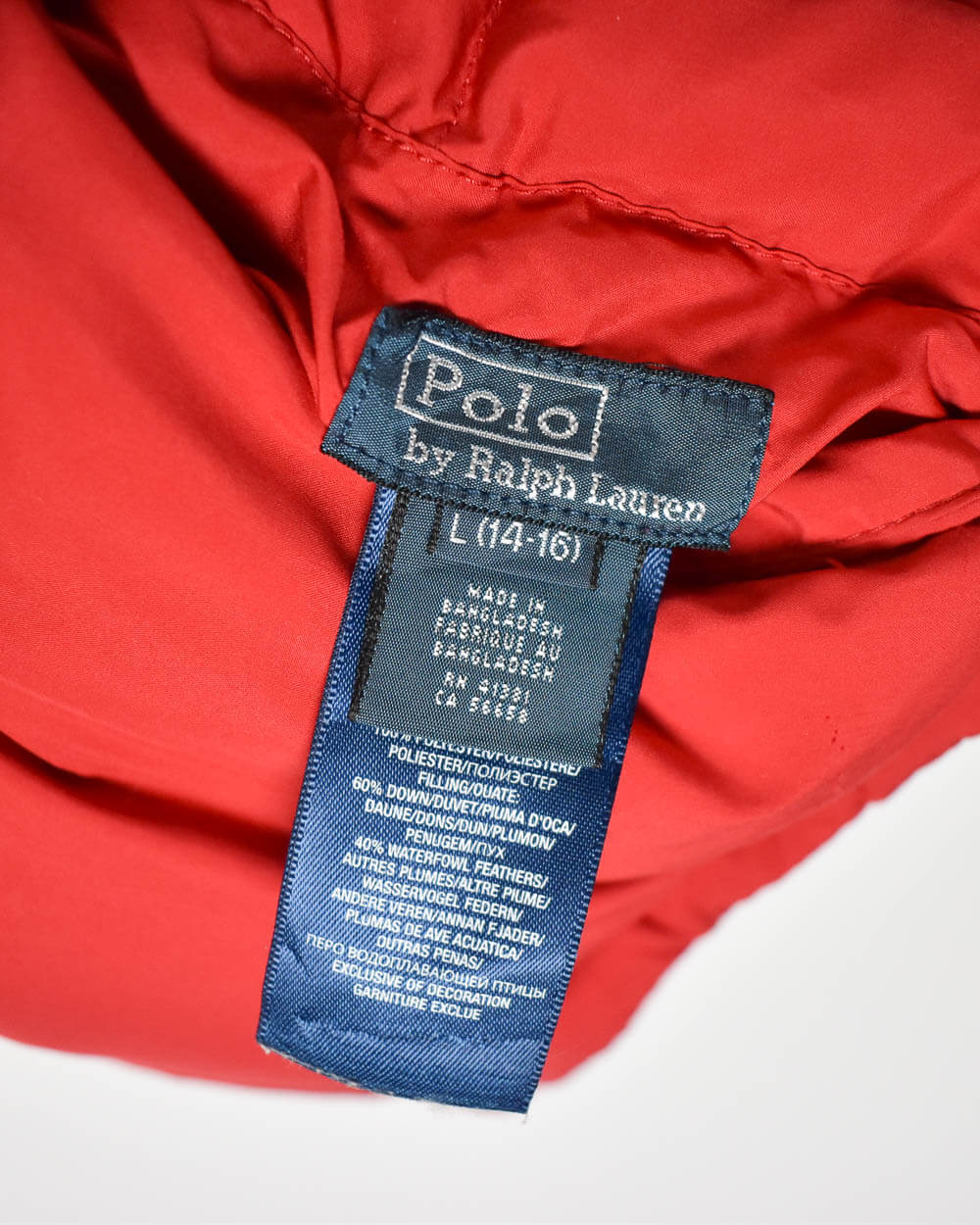 Red Polo Ralph Lauren Women's Down Gilet - Large