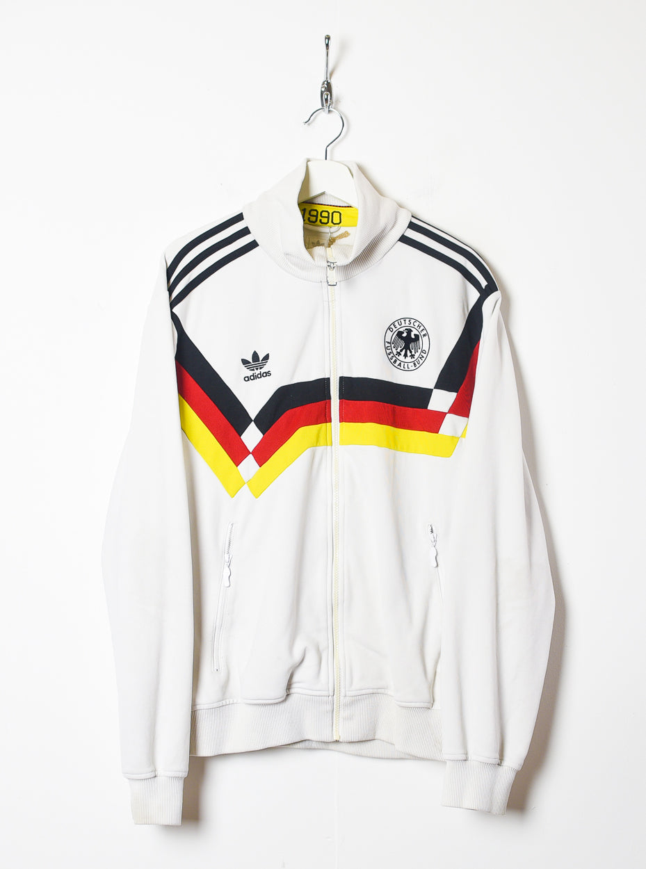 White Adidas Germany National Football Team Tracksuit Top - Medium