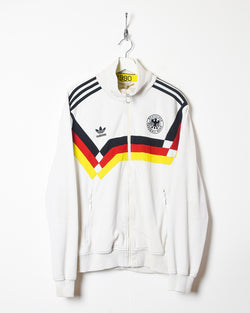 sangrado Licuar Sin personal Vintage 90s White Adidas Germany National Football Team Tracksuit Top -  Medium Polyester– Domno Vintage