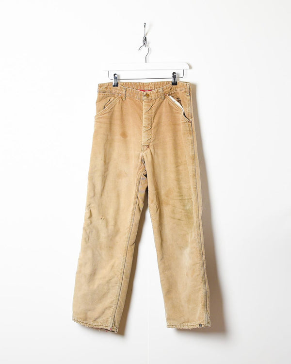 Neutral Carhartt 70s Lined Distressed Jeans - W32 L30
