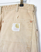 Neutral Carhartt 70s Lined Distressed Jeans - W32 L30