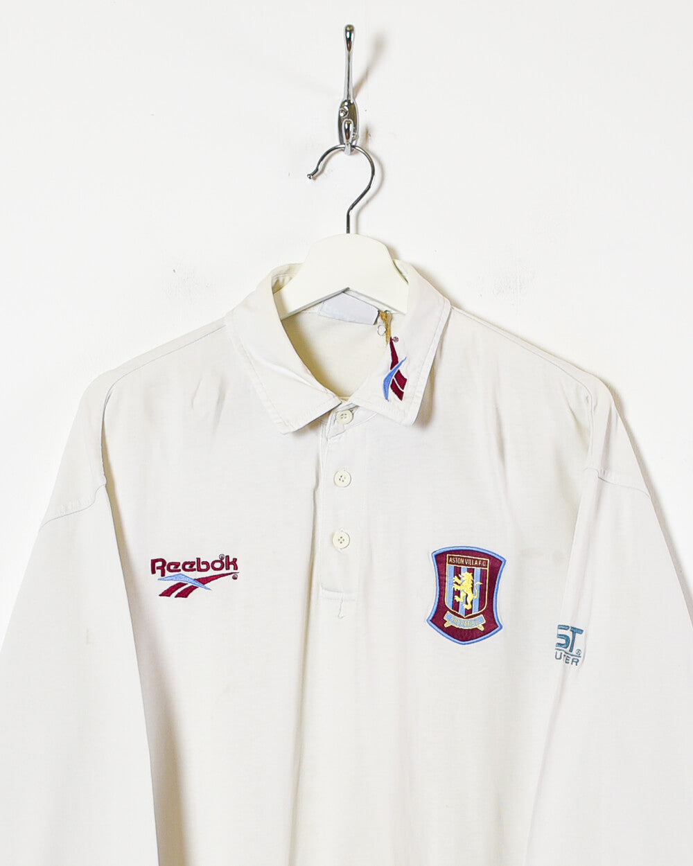 White Reebok 1996/97 Aston Villa Rugby Shirt - Medium