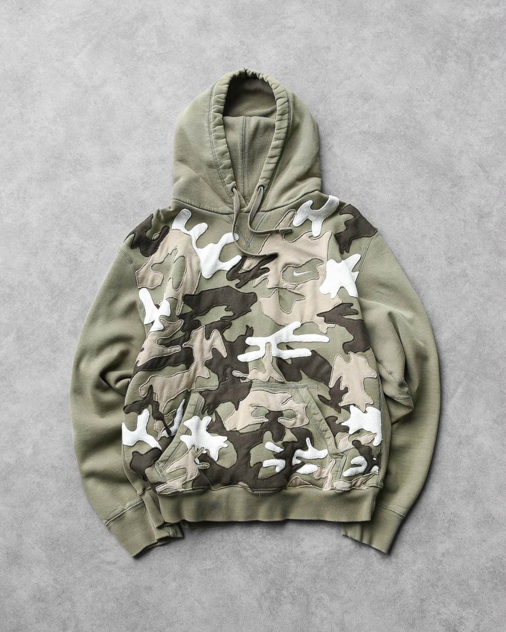 Nike Custom Reworked Camo Hoodie Medium Domno Vintage