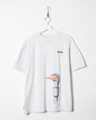 White Guinness Bird Graphic T-Shirt - Medium