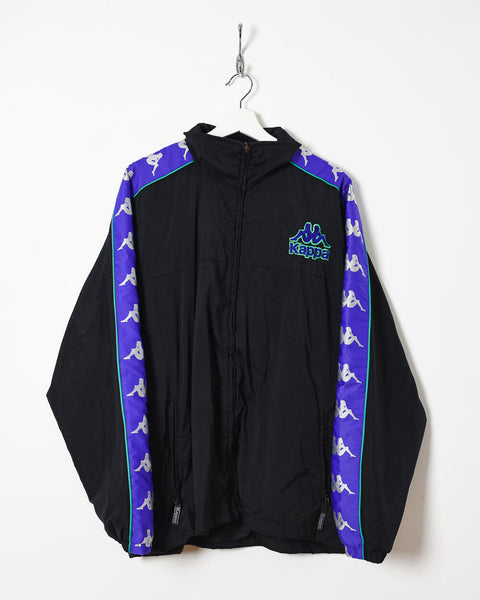 Vintage 90s Nylon Black Kappa Jacket - Large – Domno Vintage