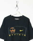 Black Nike R9 Ronaldo Nazario Striker T-Shirt - X-Large