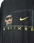 Black Nike R9 Ronaldo Nazario Striker T-Shirt - X-Large