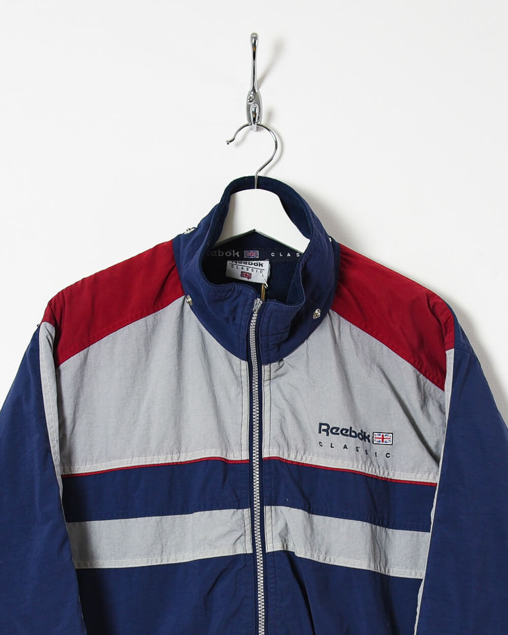 Reebok Classic Fleece Lined Windbreaker Jacket - Large - Domno Vintage 90s, 80s, 00s Retro and Vintage Clothing 