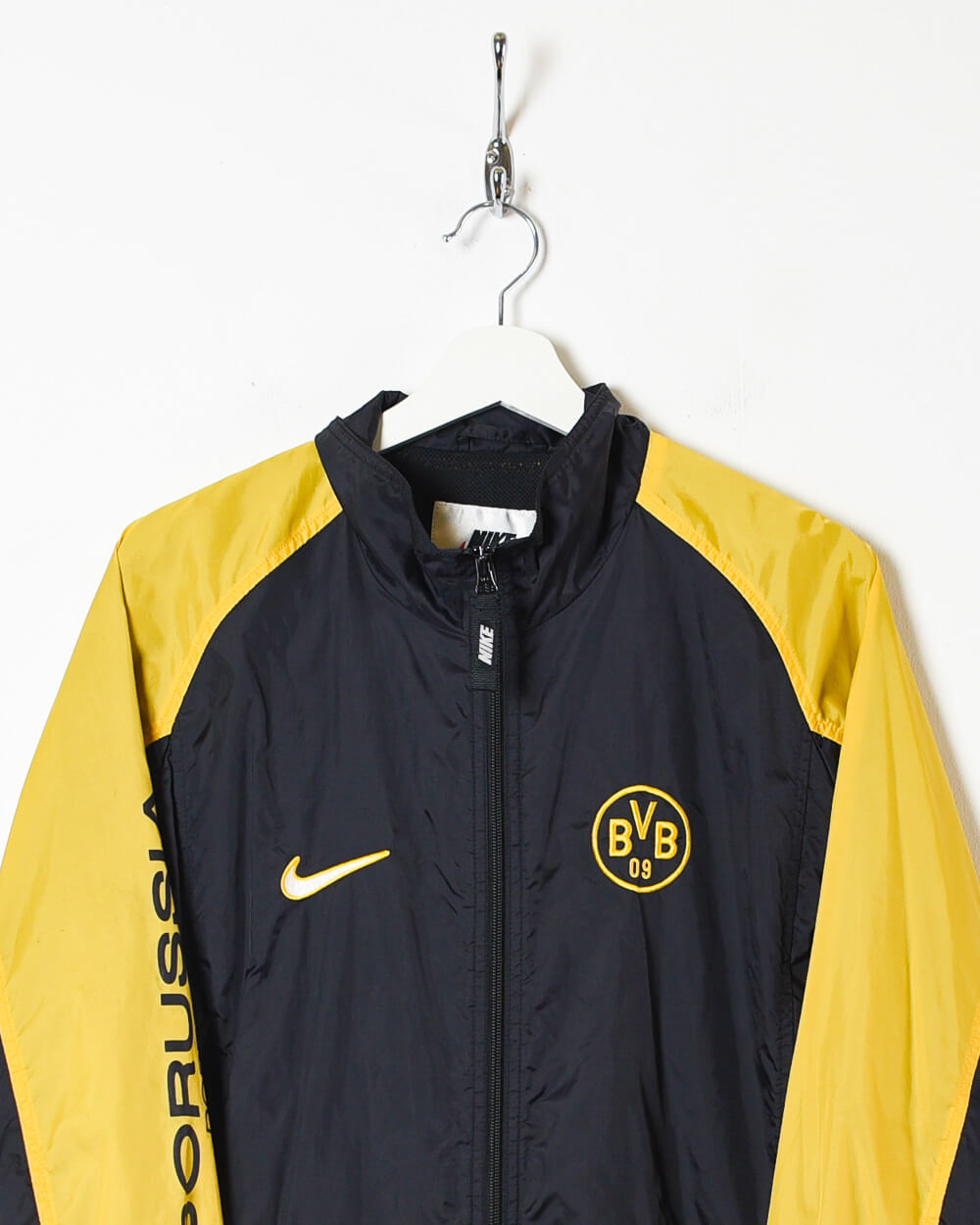Black Nike 90s Borussia Dortmund Training Windbreaker Jacket - Medium