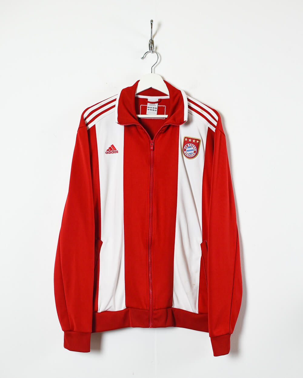 Red Adidas 2007/10 Bayern Munich Tracksuit Top - Large