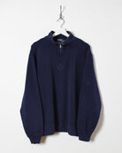 Ralph Lauren 1/4 Zip Sweatshirt - X-Large - Domno Vintage 90s, 80s, 00s Retro and Vintage Clothing 