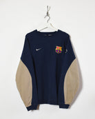 Navy Nike FC Barcelona Warm-Up Sweatshirt - Large