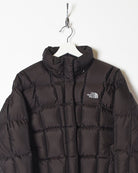 Brown The North Face Women's Cropped Puffer Jacket - Medium 