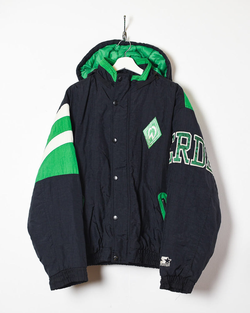 Starter Nylon– Vintage Vintage Jacket Medium Bremen 90s Domno Black - FC Werder 90s