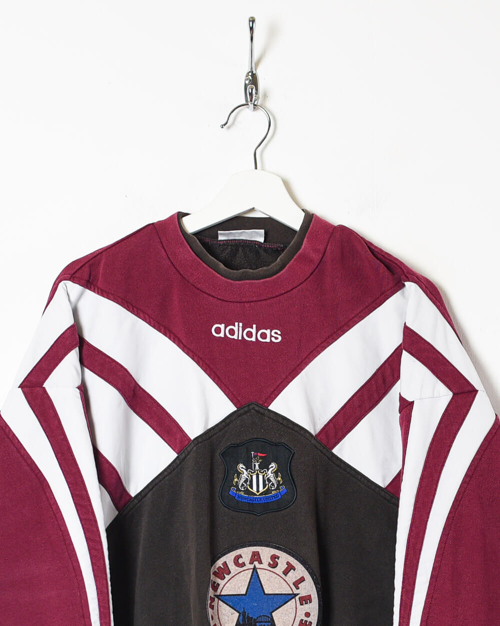 Maroon Adidas Newcastle United 1995/96 Sweatshirt - Small