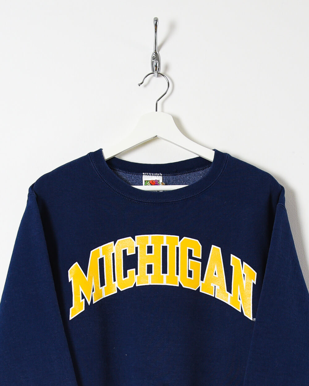 Vintage 00s Cotton Navy Fruit of the Loom Michigan Sweatshirt