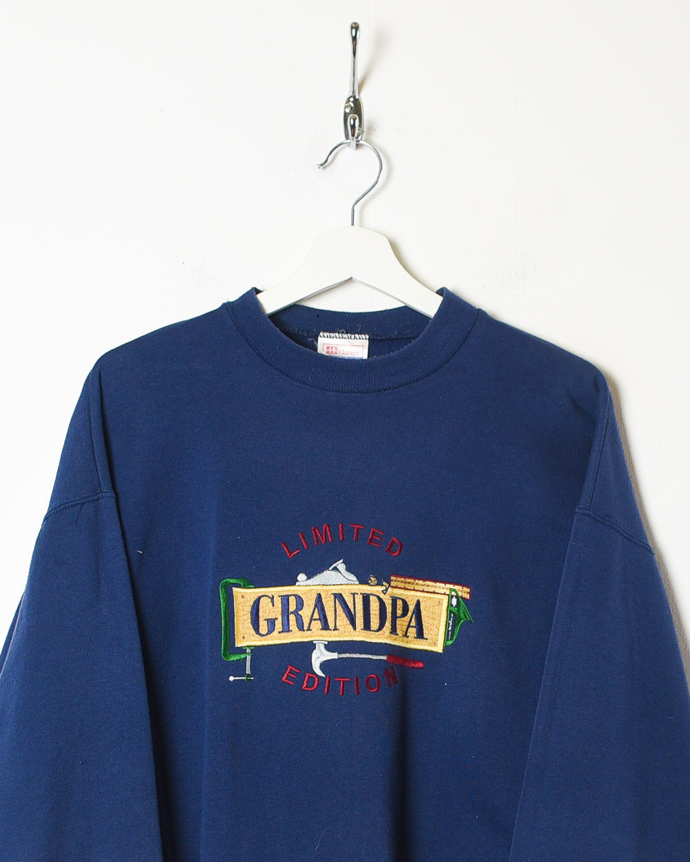 Vintage 90s Independence Day Hanes Crewneck Sweatshirt Pullover Oversized Big Logo hotsell Size L