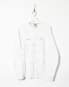 White Nike Ronaldinho 10 Long Sleeved T-Shirt - Medium