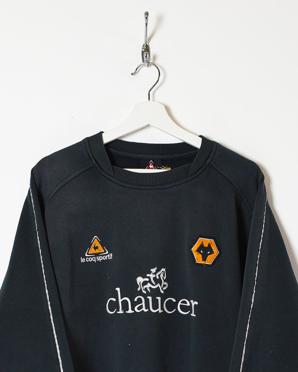 Vintage 00s Cotton Mix Black Le Coq Sportif Wolves Training