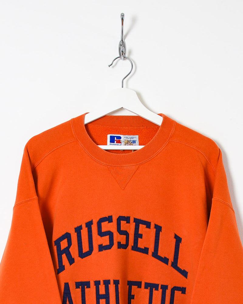 - 90s Russell Vintage Large– Sweatshirt Orange Athletic Cotton Vintage Domno