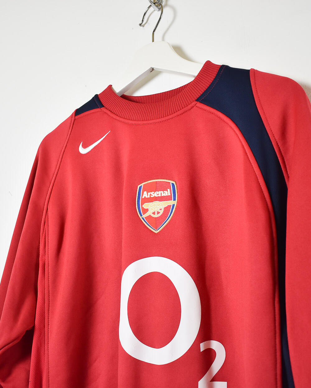 Vintage 00s Polyester Red Nike Arsenal 2004/05 O2 Training